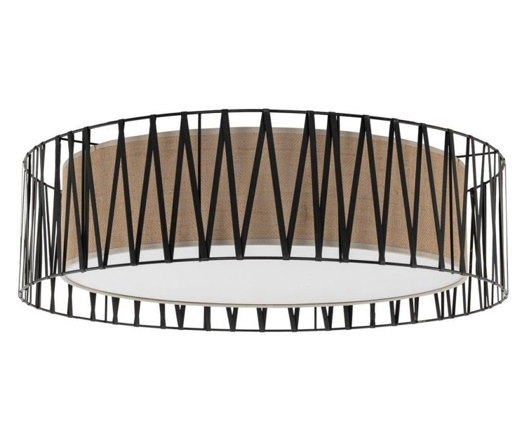 TK Lighting Harmony 4556 ceiling lamp 4x15W E27 black/jute