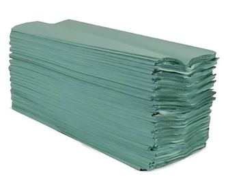 Комплект от 250 кърпи Mercaton от рециклирана Z хартия, зелени, 25 × 23 cm