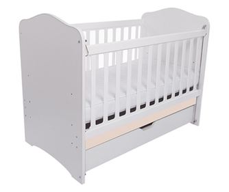 Κούνια VESSANTI Como συρόμενη με συρτάρι - Λευκό με Μπεζ