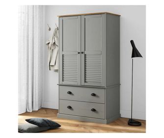 VIGO szekrny, szrke, 90x55x176 cm, tmr fenyfa