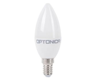 Bec LED Optonica, lumanare E14, 8W(54W), 710 lm, lumina neutra (4500K), clasa energetica F