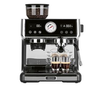Eszpresszógép BEEM darálóval, Espresso Grind Expert, 15 bar, 30 őrlési lépés, ideális minden kávékülönlegességhez, tejhab funkci