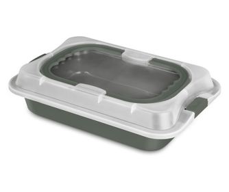 Pravokutni lim za pečenje s plastičnim poklopcem, zeleni mat Berlinger Haus BH 8637