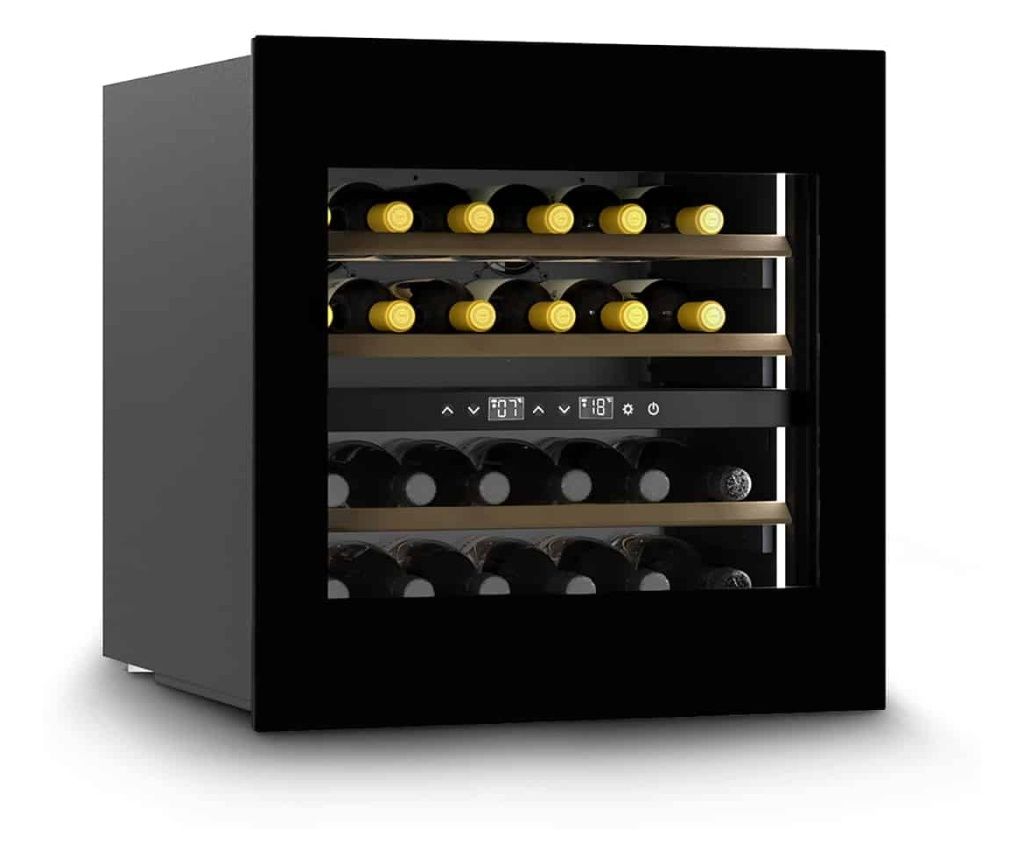 Beépített borhűtő Dual Zone, 24 palack, Caso Germany, WineDeluxe WD 24, fekete
