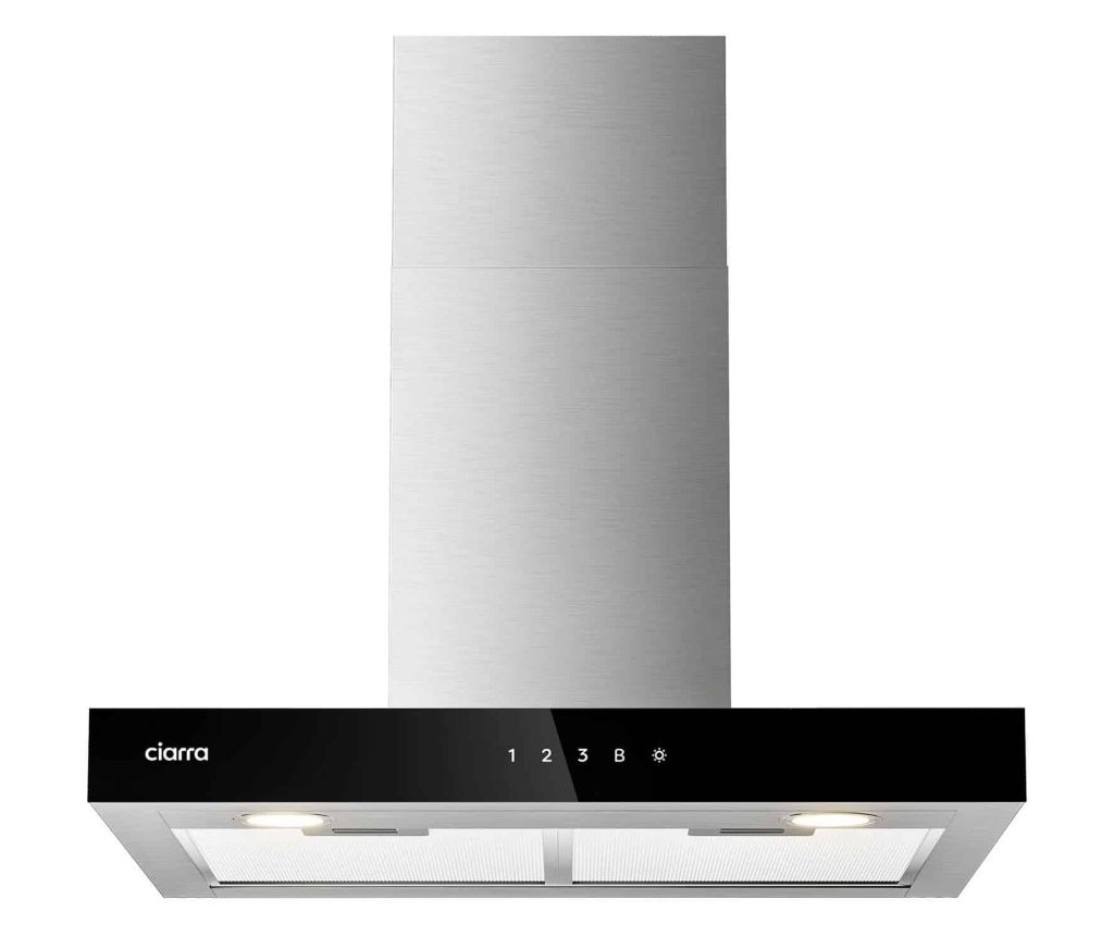 Ciarra CBCS6102-OW Fali páraelszívó, 60 cm, 4 teljesítményfokozat, 650 m³/h, Boost funkció, érintésvezérlés, aktív szénszűrő, LE