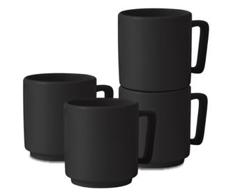 Σετ 4 κούπες Matte Black Berlinger Haus BH 10014