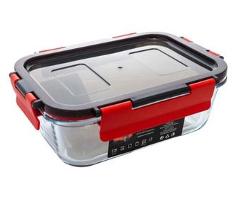 Staklena posuda otporna na toplinu Yena 0,85L SIMAX CLICK 7626/L, pravokutna, s plastičnim poklopcem