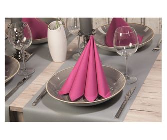 Linclass svečane salvete za stol - tamno ružičaste (fuksija) / 40 x 40 cm / 50 kom