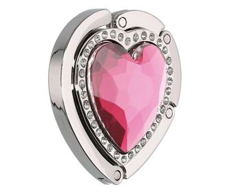 Sada 2 stolních háčků na tašky, Kwmobile, růžovo-stříbrná, hliník, 50281.18