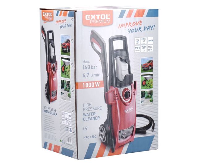 Aparat curatare presiune, EXTOL PREMIUM, 8895200, 1800W, 140bar