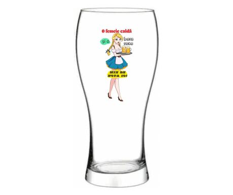 Pivska čaša "Topla žena i hladno pivo"