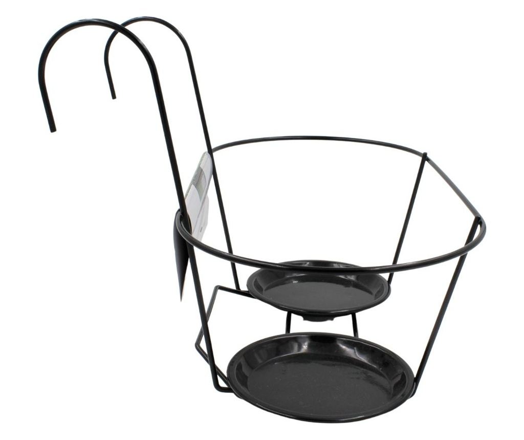 Suport metalic dublu ghiveci flori 39x26 cm - 4