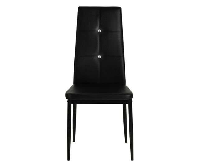 Kuhinjske stolice, 2 kom., crna, umjetna koža