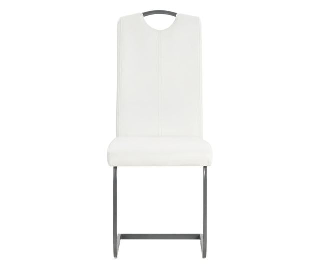Kuhinjske stolice konzola, 2 kom., bijela, umjetna koža