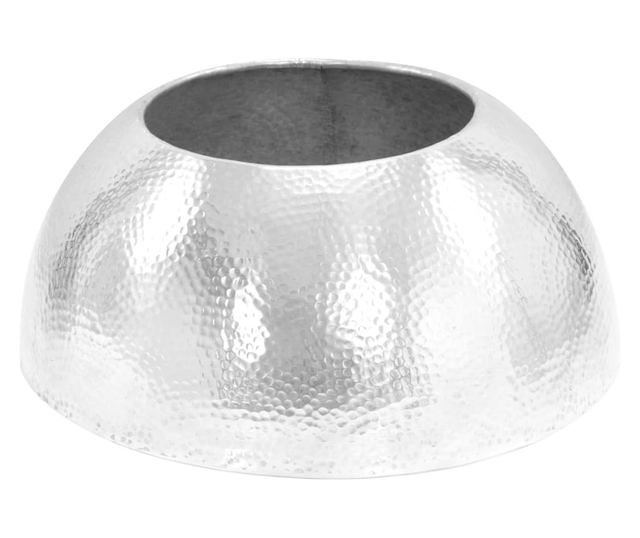 Stolić za kavu, srebrni, 70 x 30 cm, aluminij kovan čekićem