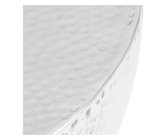 Stolić za kavu, srebrni, 70 x 30 cm, aluminij kovan čekićem