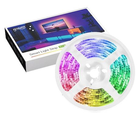 Kit Banda LED Smart, RGB, 2.8m, Sincronizare pe Muzica, Compatibil Alexa+Google Assistant, Controller+Alimentare