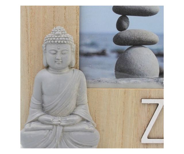 Κορνίζα φωτογραφίας Buddha ξύλινη 10x15cm