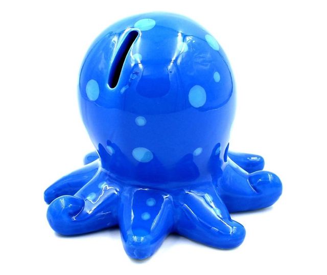 Keramička kasica Deluxebase, dizajn plave hobotnice