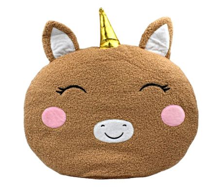 Fluffy Cream Unicorn Jastuk 42cm