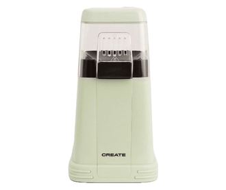 Popcorn gép Retro CREATE, kapacitása 80 g, mindössze 3 perc alatt kész, könnyen használható, 1200 W, adagolókanál, kicsi és komp