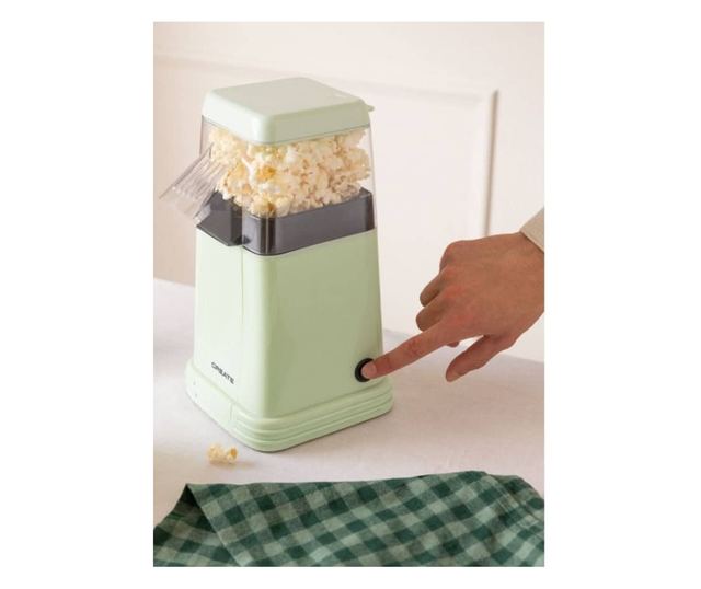 Popcorn gép Retro CREATE, kapacitása 80 g, mindössze 3 perc alatt kész, könnyen használható, 1200 W, adagolókanál, kicsi és komp
