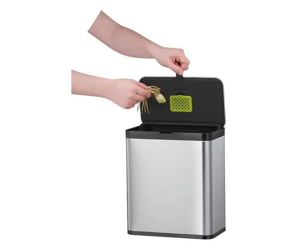 Cos de gunoi, EKO, Puro S Food Waste Caddy, 7 litri, 1 compartiment, inox - 8