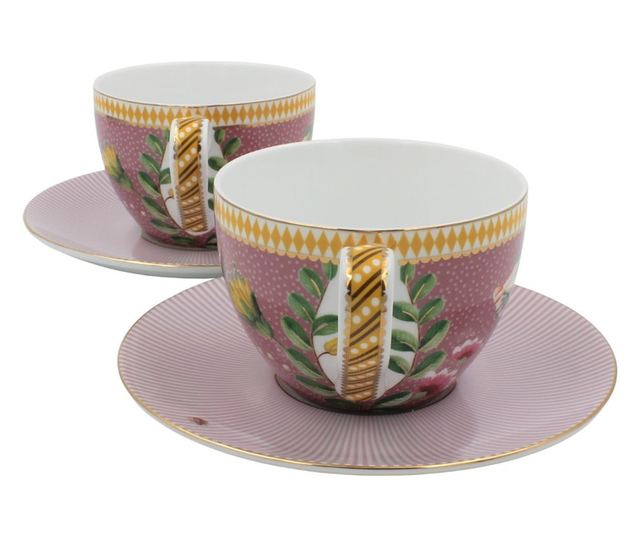 Set 2 cești cu farfurioare, Pip Studio, colecția La Majorelle