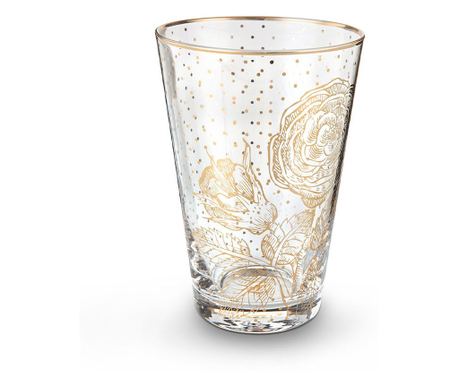 Pip Studio Golden Flower Ποτήρι Νερού, 370ml, Royal White Collection