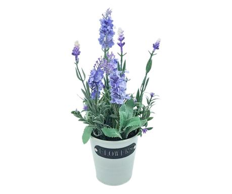 Изкуствена лавандула в саксия 28х9 см лилава
