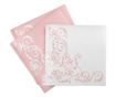Mank HORECA салфетки, Linclass® Airlaid, Pomp Pink White, 40 x 40 cm, идеални за сватби, партита, кръщенета, комплект от 50 бр.