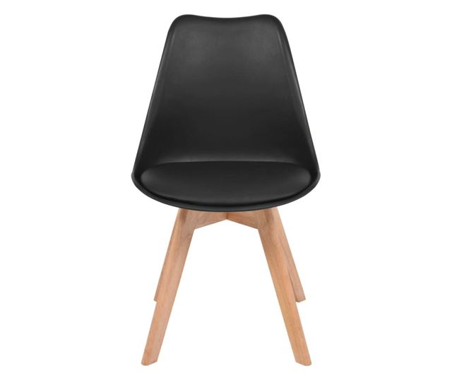 Kuhinjske stolice, 2 kom., crne, umjetna koža