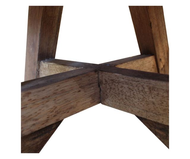 Stolić za kavu, bijeli, 60 x 45 cm, reciklirano masivno drvo