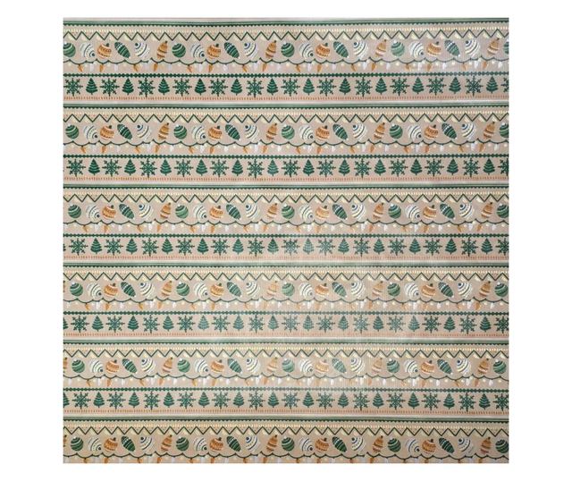 Крафт хартия за опаковане на подаръци, топка и зигзаг линии, 200x70 см