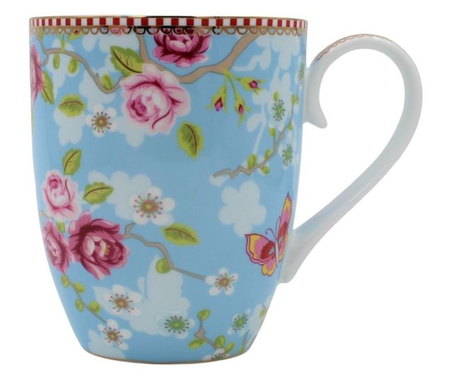 Порцеланова чаша Китайска роза синя 350 мл