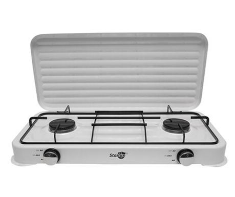 Aragaz camping, portabil, 2 arzatoare, 2.5 kW, cu capac, Starlux