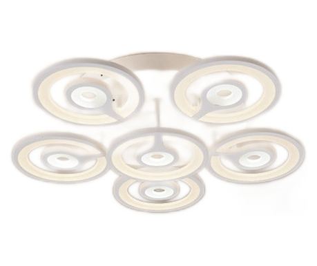 Lustra LED RFAN, Model K17/5, cu Telecomanda, 3 Tipuri de Lumina, Intensitate Reglabila, 192W, Alb