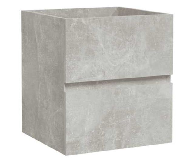 Ντουλάπι Μπάνιου με Καθρέφτη, Γκρι Μπετόν, από Επεξεργασμένο Ξύλο