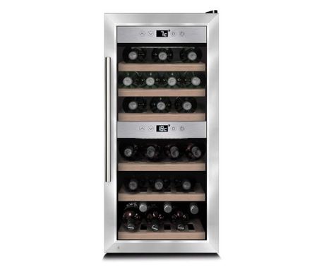 Răcitor de vinuri Dual Zone, 24 sticle, Caso Germany, WineComfort 240 Smart, inox