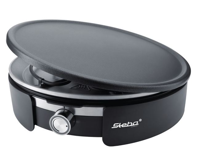 Steba palacsintasütő, CR36 XXL, átmérő 35 cm, optimális kontroll, tapadásmentes bevonat, alumínium tányér, 1500 W, tartozékok, f