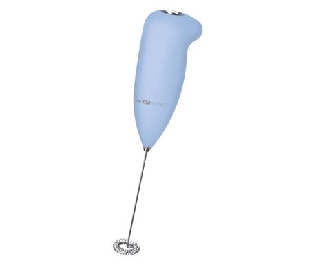 Aparat de spumare lapte, Clatronic, Rock'n'Retro, albastru pastel