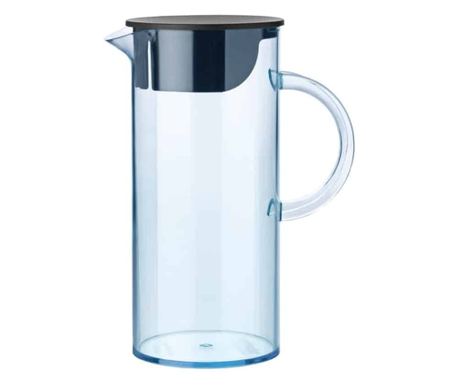 Átlátszó Carafa kancsó fedéllel, Stelton - EM77, 1,5 liter, kék