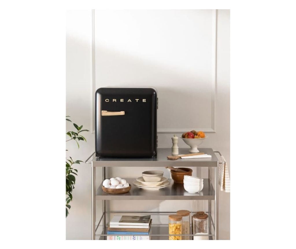 Frigider minibar Retro, CREATE, 48 litri, negru/gold - 2