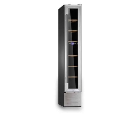 Beépített borhűtő, Les Petits Champs, HoReCa-hoz/bárokhoz/lakóházhoz, 7 palack, Magasság 87 cm, szélesség 14,5 cm, egy hűtőzóna,