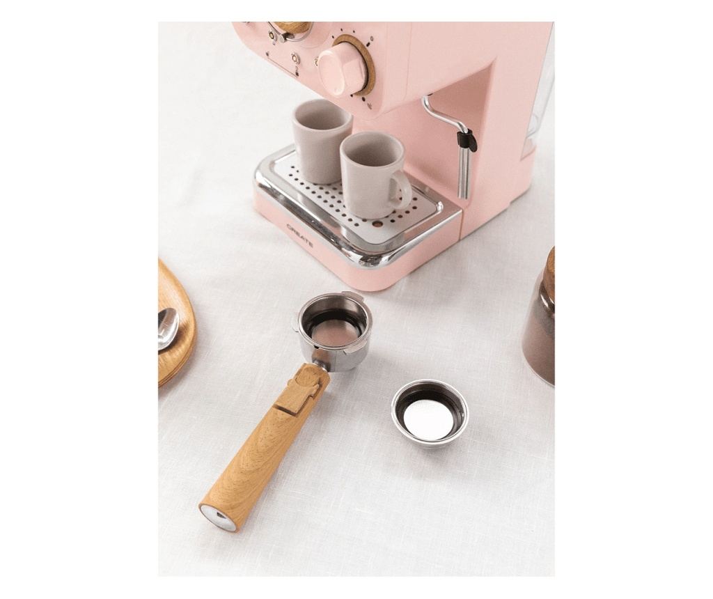 Espressor Retro manual, CREATE, Thera Retro, roz pastel - 6
