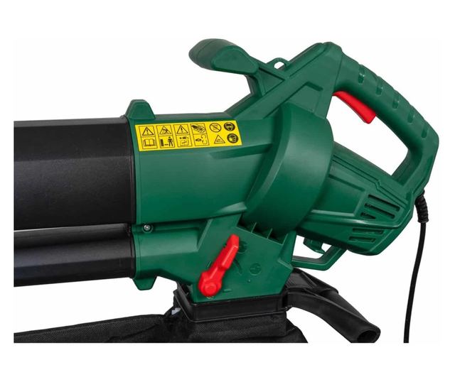 Suflanta si aspirator cu tocator pentru frunze uscate, Gardencleaner 3001, Eurom, 3000 W, verde