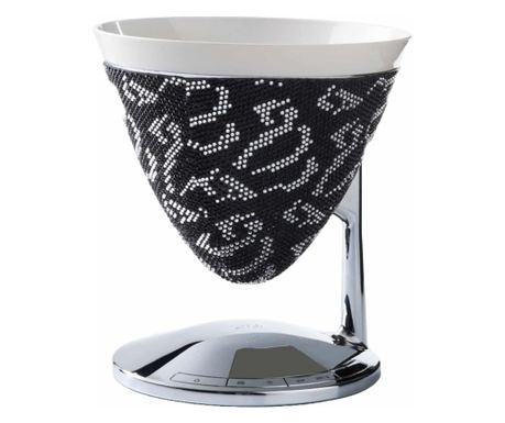 Digitalna kuhinjska vaga s posudom, Casa Bugatti, Uma The Light of Crystals, 3 kg, crna