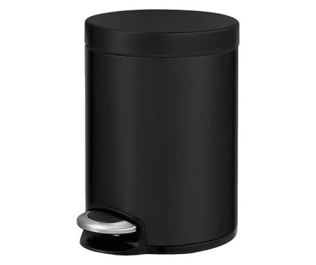 Cos de gunoi cu pedala, EKO, Serene, 5 litri, 1 compartiment, negru