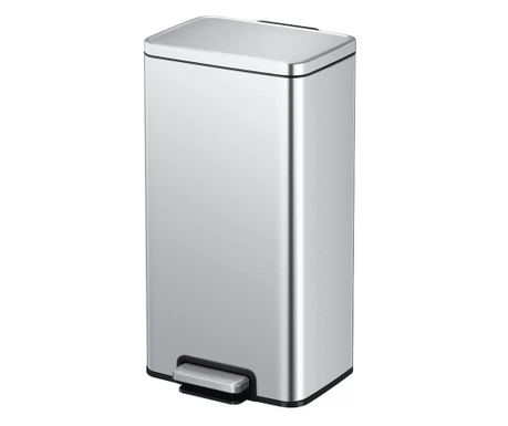 Cos de gunoi cu pedala, EKO, Madison, 30 litri, 1 compartiment, inox