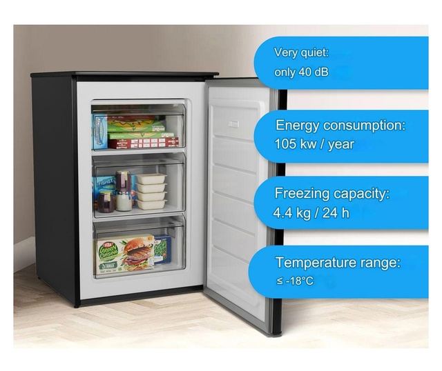 Мини конгелатор, Боман, GS7253N, 87 литри, негру